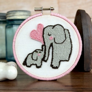 Ellie and Mama Punch Needle Pattern + Fabric
