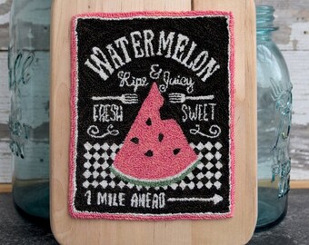 Watermelons For Sale Punch Needle Pattern & Fabric