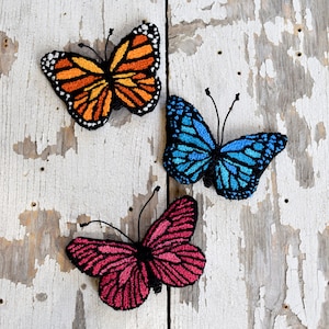 Flutterbys Punch Needle Pattern + Fabric