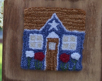 Little House on the Box Punch Needle