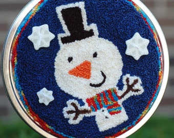 Tree Trimmers – Snowman Punch Needle