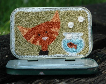 Here Fishy Fishy Punch Needle Pattern & Fabric
