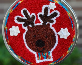 Tree Trimmers – Reindeer Punch Needle