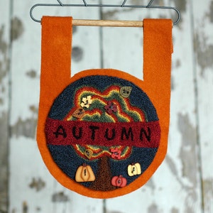 Buttoned up for Autumn Punch Needle image 1