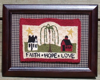 Faith - Hope - Love Punch Needle