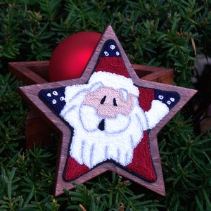 Super Star Santa Punch Needle Pattern & Fabric