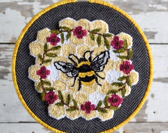 Bee Kind Punch Needle Pattern - DIGITAL