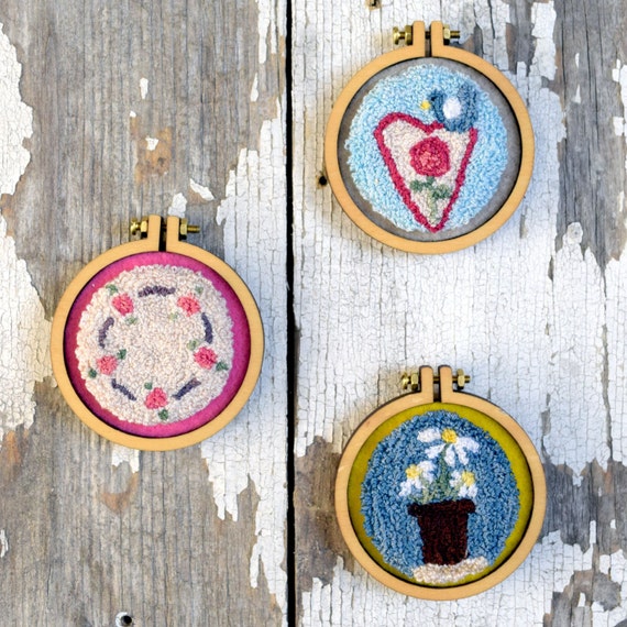 ブローチ付きミニ刺繍枠 - 2.2インチ/5.5 CM 枠 - ミニチュア刺繍枠
