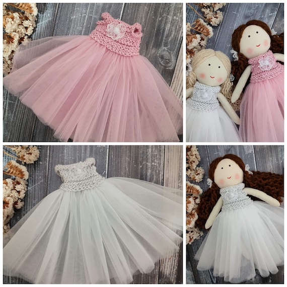 Tulle Dress for Doll Clothes for Doll 10-12 Outfit for Doll Tulle Doll's  Dress and Bag Doll Accessories 