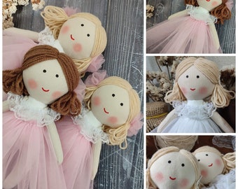 Flower girl doll Little princess mini doll Wedding personalized doll First communion doll Ballerina doll 8"