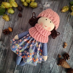 Personalised rag doll Baby first doll Cloth doll for kids First birthday gift Doll for one year Soft doll with clothes