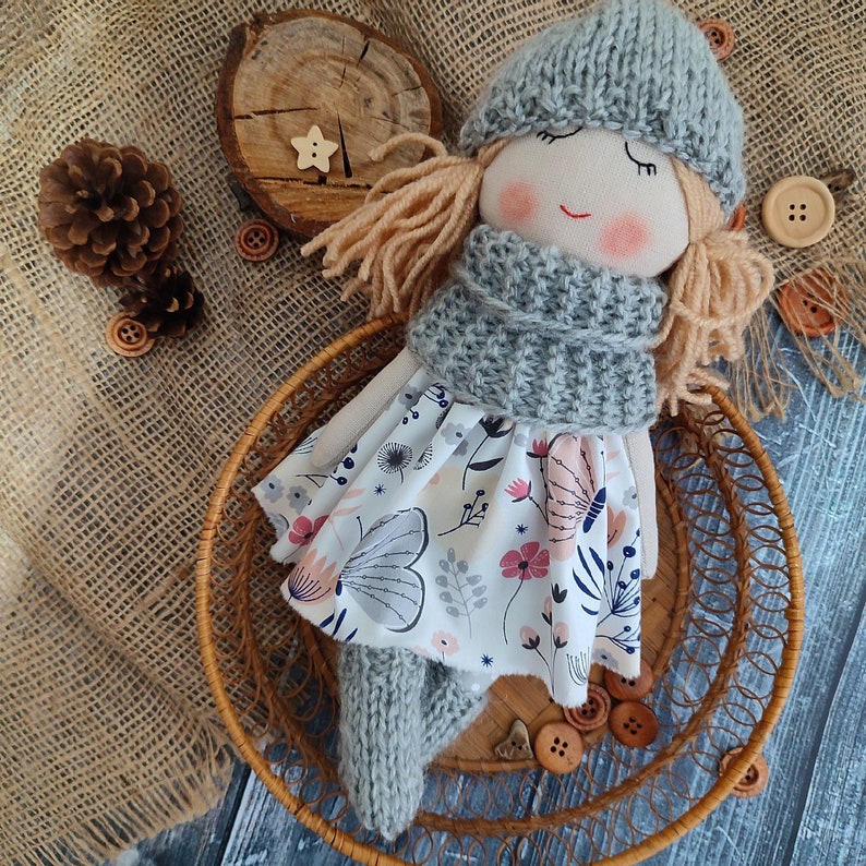First doll baby bonnet handmade Fabric doll personalized Rag doll girl Soft doll for baby Textile doll Heirloom doll First doll baby bonnet handmade Fabric doll personalized Rag doll girl Soft doll for baby Textile doll Heirloom doll