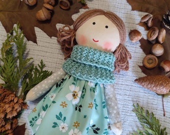 Handmade rag doll for one year Children friendly soft doll girl Toddler doll personalized