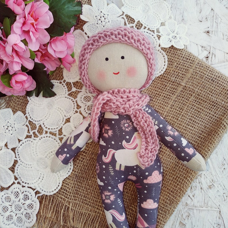 First doll baby bonnet handmade Fabric doll personalized Rag doll girl Soft doll for baby Textile doll Heirloom doll First doll baby bonnet handmade Fabric doll personalized Rag doll girl Soft doll for baby Textile doll Heirloom doll