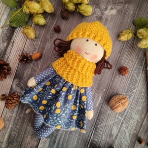 Personalised rag doll Baby first doll Cloth doll for kids First birthday gift Doll for one year New baby gift