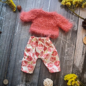 Knitted jacket and trousers for doll 11-12&quot; Crochet doll clothes Short doll&#39;s pants and jacket Sweater for doll Accessories doll
