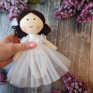 Poupée demoiselle d'honneur, proposition, poupée ballerine, 20 cm, poupée de mariage, petite princesse, mini poupée, danseuse, petite poupée en tissu, personnalisée image 3