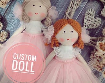 Custom Flower girl doll Look alike ballerina doll Little princess doll Personalized wedding doll girl