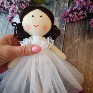 Poupée demoiselle d'honneur, proposition, poupée ballerine, 20 cm, poupée de mariage, petite princesse, mini poupée, danseuse, petite poupée en tissu, personnalisée image 7
