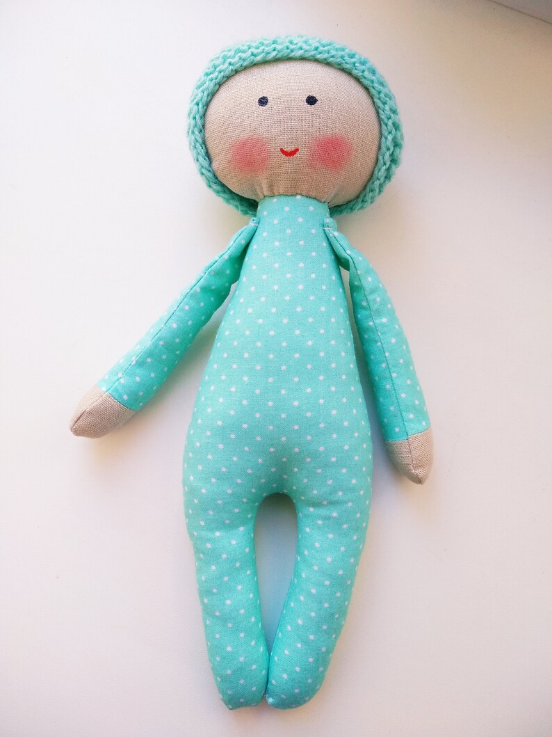 First rag doll for baby Handmade cotton doll Handmade cloth Etsy