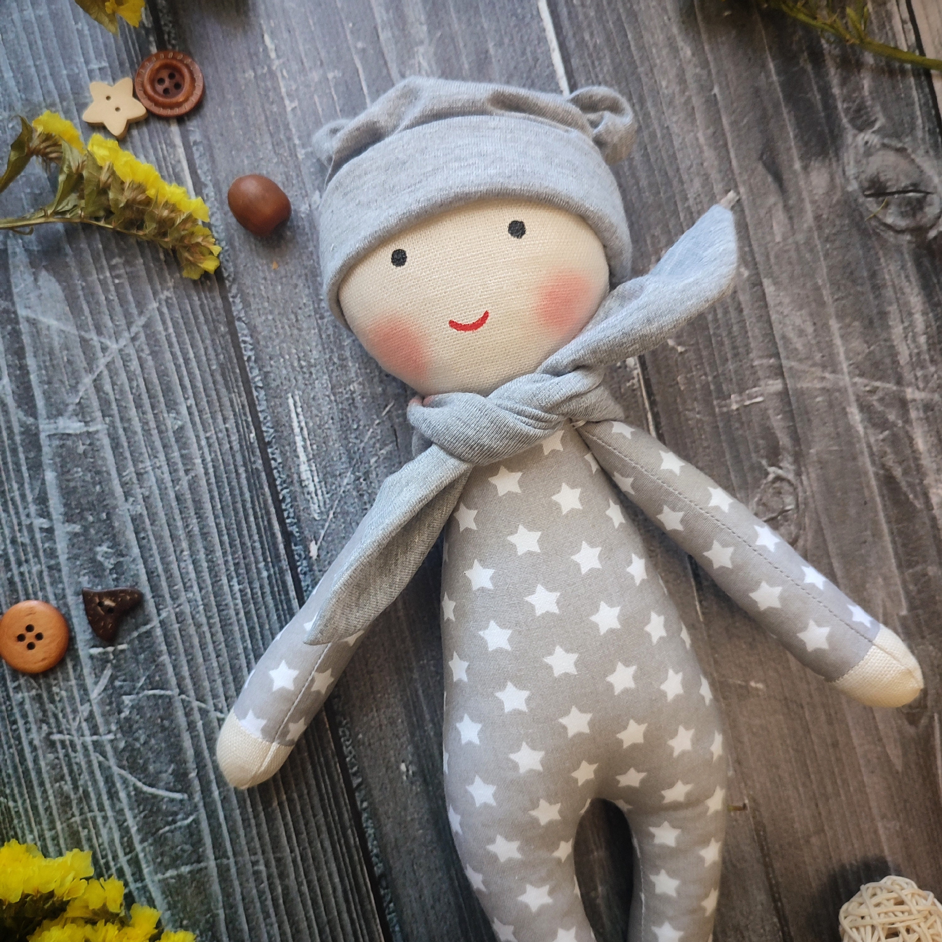Boy Ragdoll Rag Doll for Boy, Scandinavian Style Doll, Baby's First Doll Handmade ...