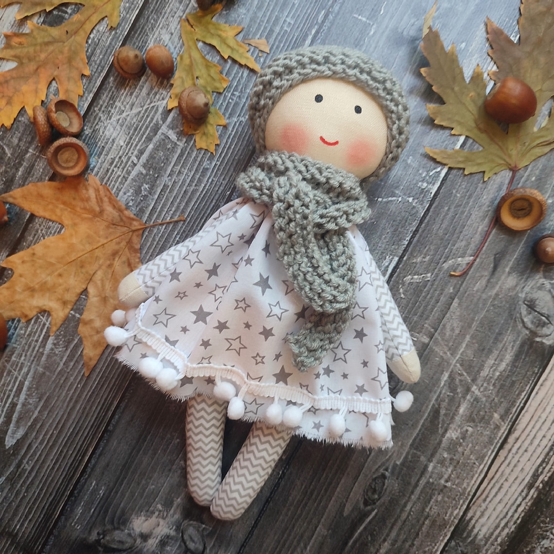 Baby's First Rag Doll: Handmade Cotton Sleeping Doll, Newborn Gift - Etsy