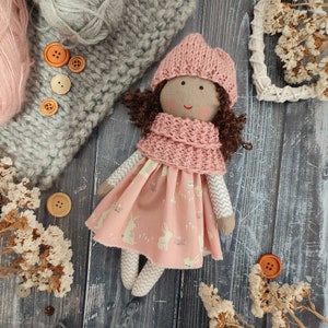 African American black cloth doll Dark skin soft doll Baby first brown doll Latino rag doll girl with clothes