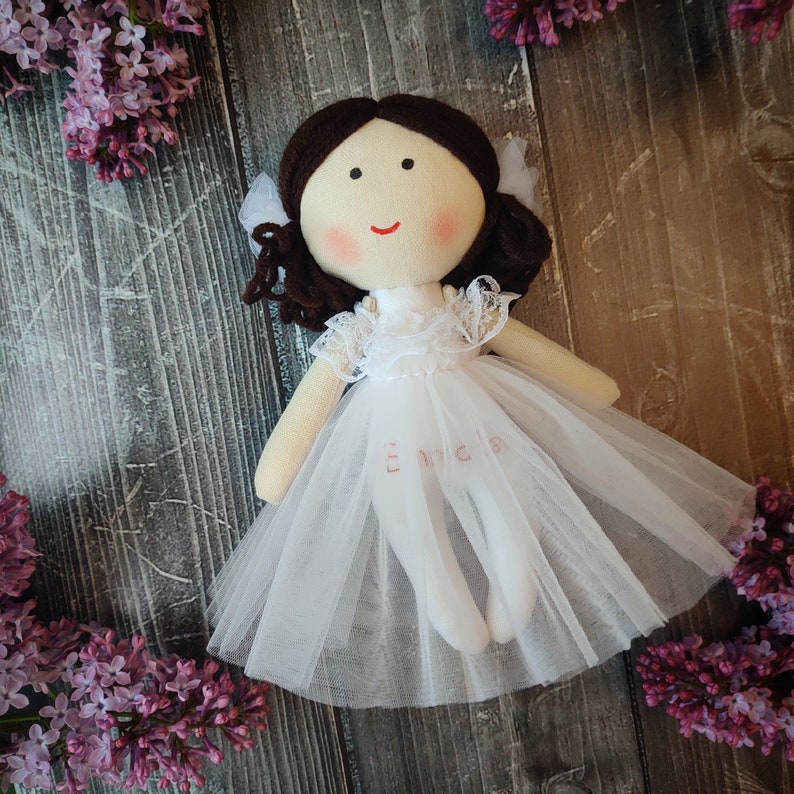 Flower girl doll Proposal doll Ballerina doll 8 Wedding doll Little princess mini doll Dancer cloth tiny doll personalized image 4