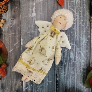 Christmas angel doll handmade Interior home doll angel Baptism angel gift