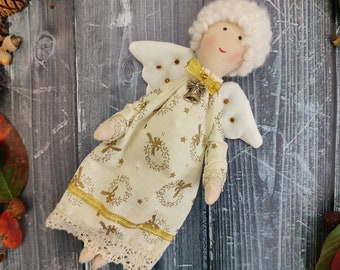 Handmade Christmas angel doll Keepsake interior doll angel Baptism angel gift