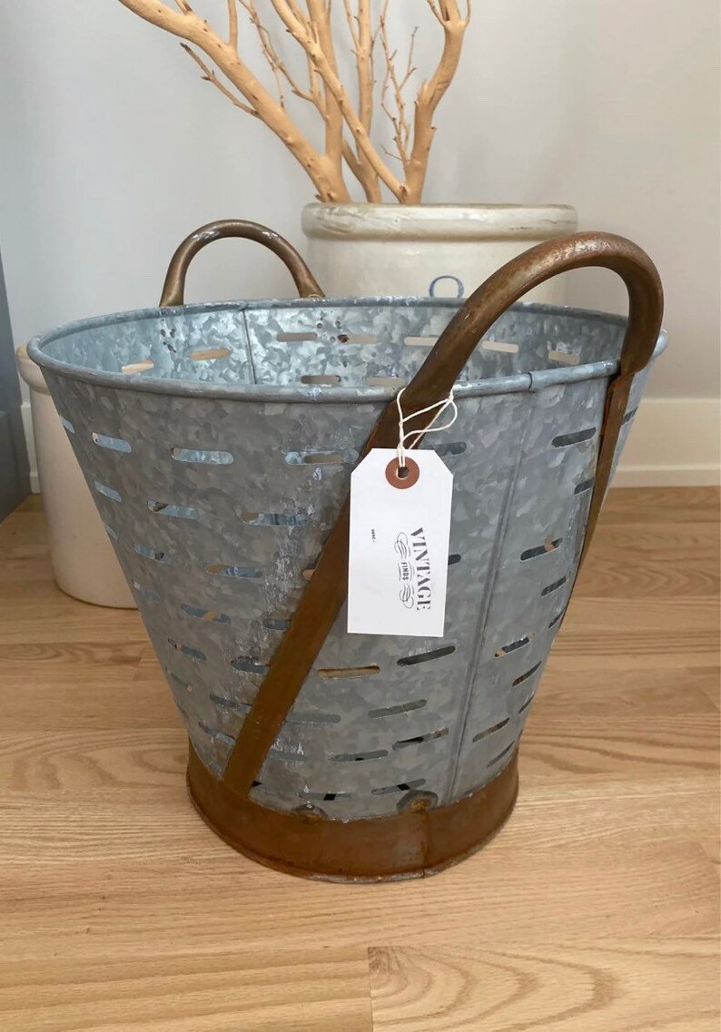 Vintage Olive Bucket Etsy