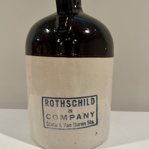 Rothschild & Company Chicago Antique Advertising Stoneware Liquor Jug 1 Gallon