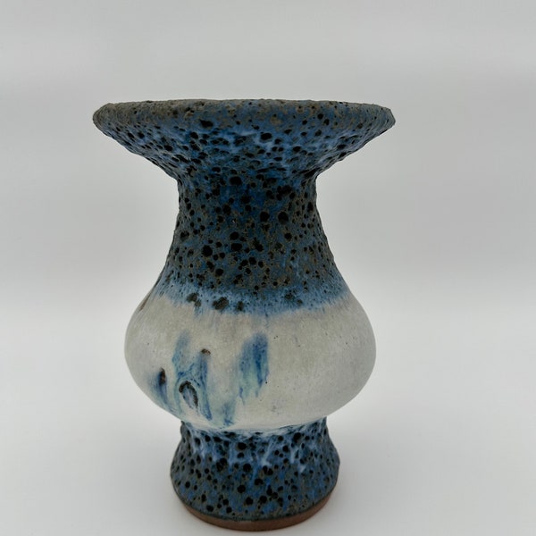 Edna Arnow studio pottery vase with a volcanic pumice glaze