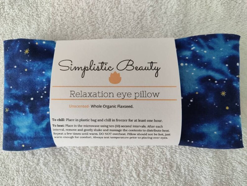 Flaxseed Weighted Eye Pillow Lavender Peppermint or Etsy