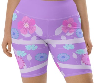 The Power of Beautiful Flowers Running Costume Biker Shorts
