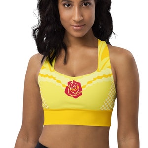 Belle Princess Running Costume  Longline Sports Bra