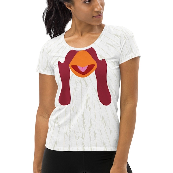 A Chicken of Desire Running Costume Women's Athletic T-shirt