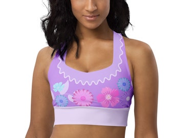 The Power of Beautiful Flowers Running Costume Longline Sports Bra