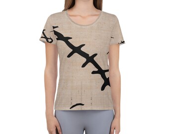 Bug-filled Burlap Sack Running Costume Women's Athletic T-shirt