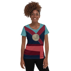 The Fighting Warrior Princess Running Costume Women's Athletic T-shirt