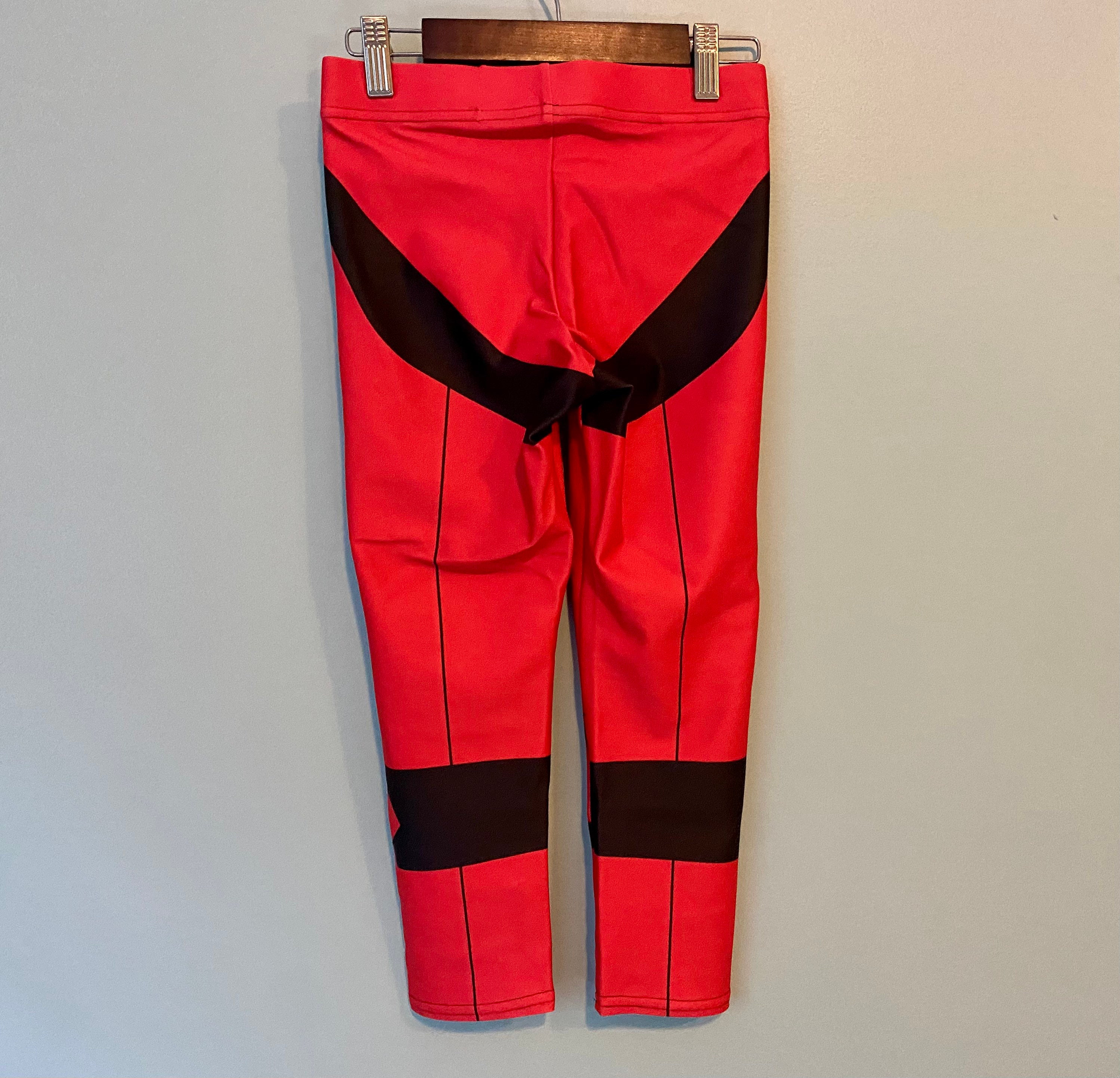 Red Dark Side Guard Running Costume Capri Leggings