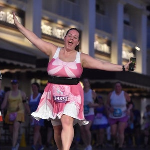 Cinderella Pink Dress Princess Running Costume Skater Dress