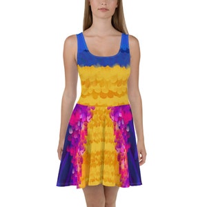 The Exotic Bird Adventure is Out There Up Running Costume Skater Dress