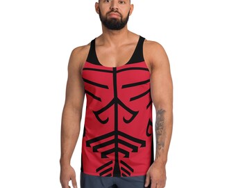 Camiseta sin mangas unisex con disfraz de Lord Sith corriendo