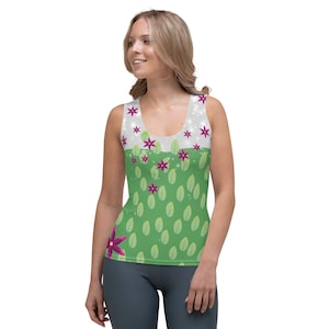 Ice Princess Green Dress Running Costume Tank Top