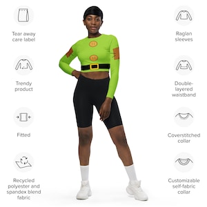 48.6 Dwarf Running Costume Recycled long-sleeve crop top