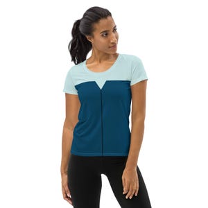 The Mermaid on Land Running Costume Women&#39;s Athletic T-shirt