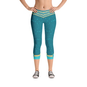 Jazzed Up Jasmine Inspired Running Costume Capri Leggings