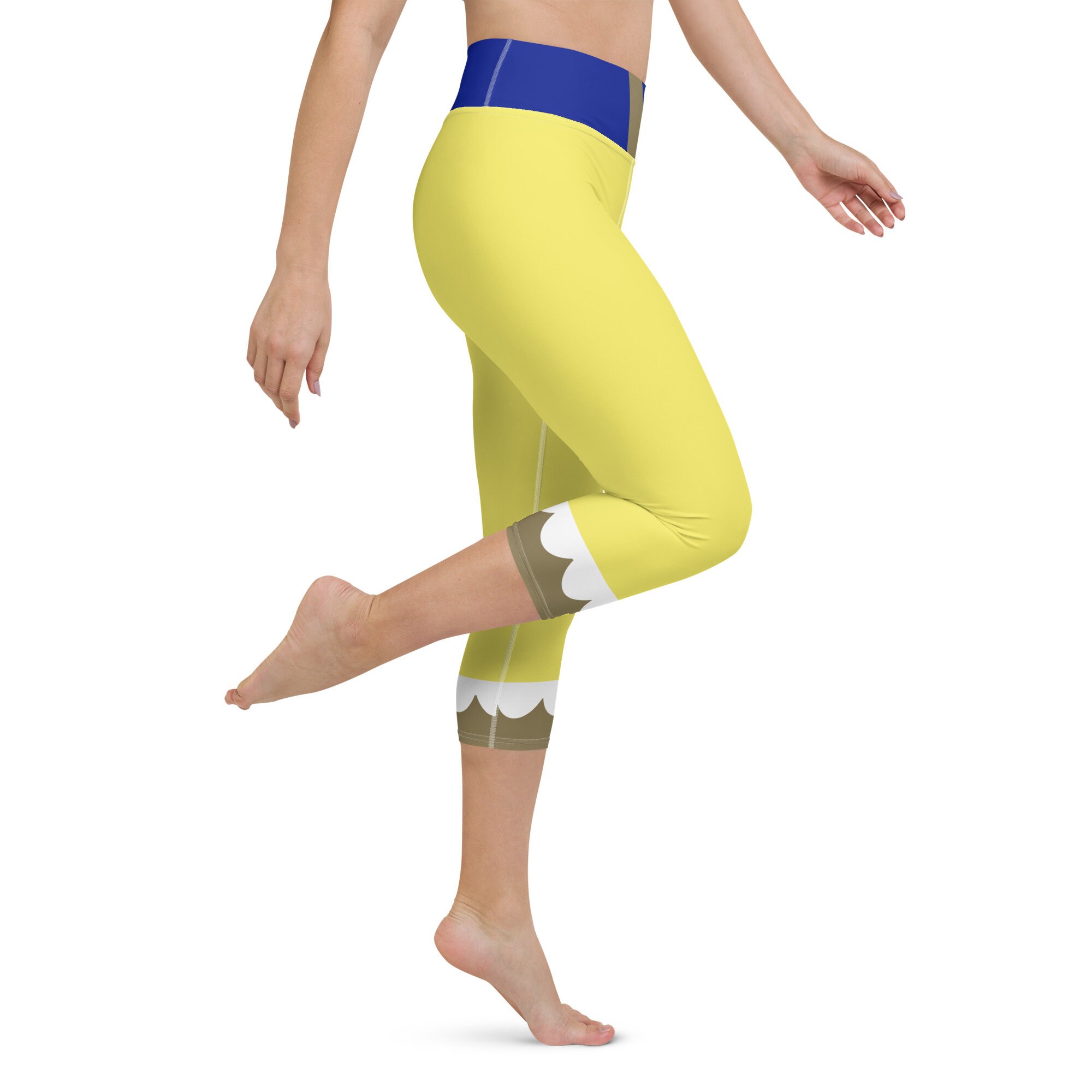 Snow White Inspired Running Costume Yoga Capri Leggings
