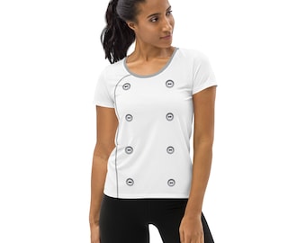 Chef Running Costume Women's Athletic T-shirt